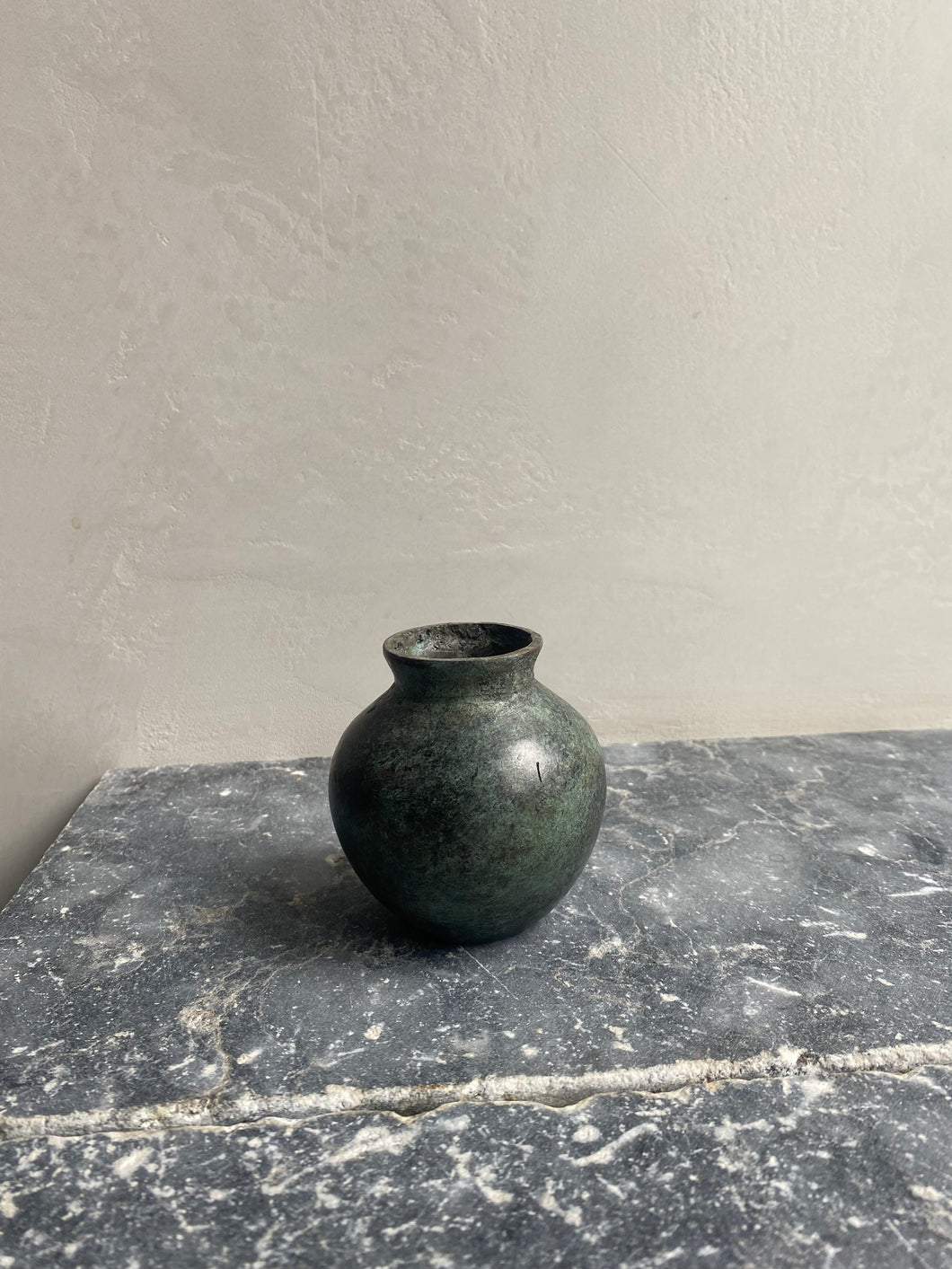 Aged Bronze Bud Vase